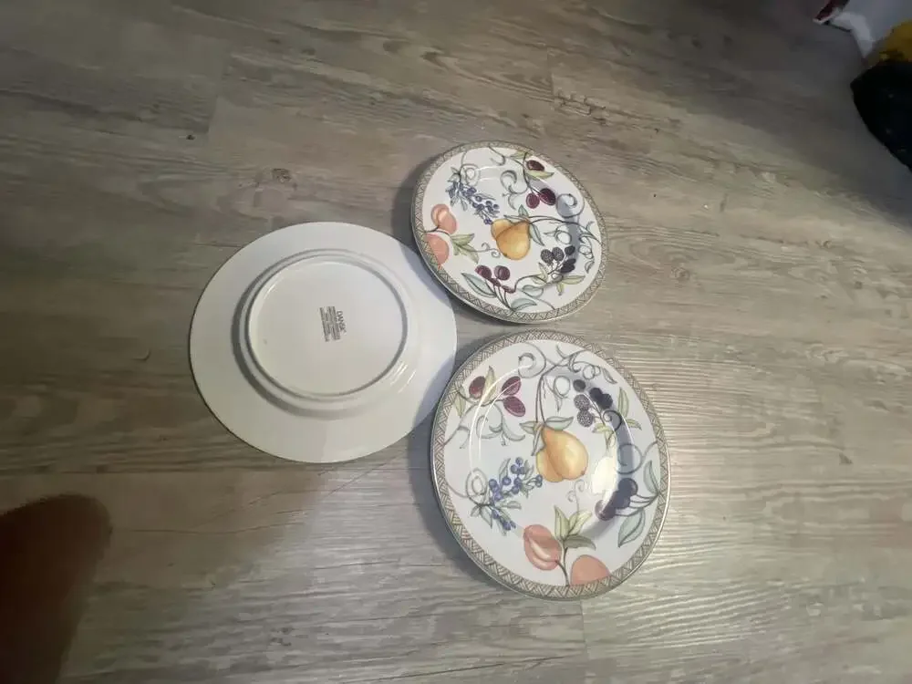 Dansk Umbrian Fruits Porcelain Salad Plates - Set of 3